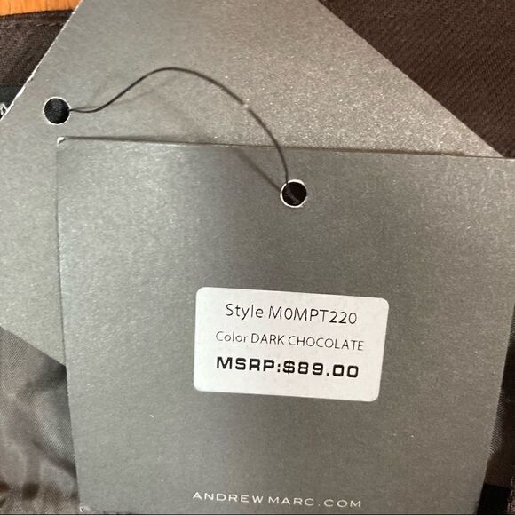 Marc New York Dark Chocolate High Waist Trouser Leg Pants, Size 4, NWT - Picture 8 of 11